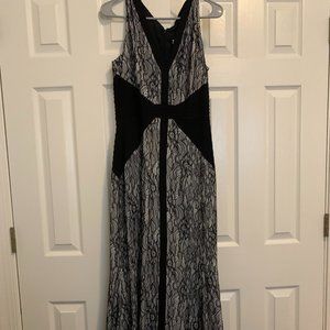 Signature by Sangria Black Lace Maxi Dress Size 10